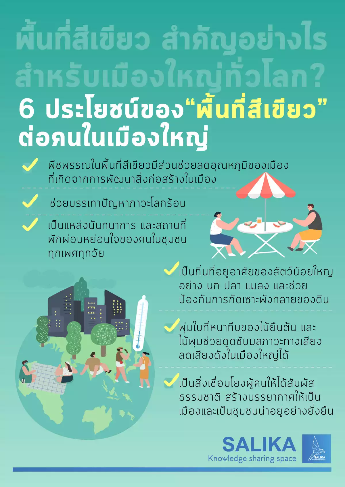 ประชาสัมพันธ์การส่งเสริมการอนุรักษ์ พัฒนาและเพิ่มพื้นที่สีเขียวในเขตเมือง